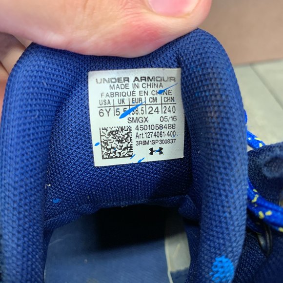 ~Used W/O Box! Under Armour Curry 3 GS Dub Nation Basketball Sneakers Size 6Y - Picture 6 of 6